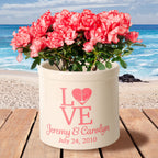 Love Anchor Personalized Crock - Coral