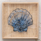 Indigo Burlap Framed Wall Art - CLEARANCE