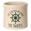 Life Is Better On A Boat Personalized Crock - Green