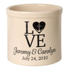 Love Anchor Personalized Crock - Black