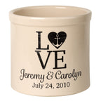 Love Anchor Personalized Crock - Black