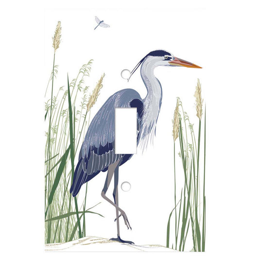 Marsh Heron Switch Plates