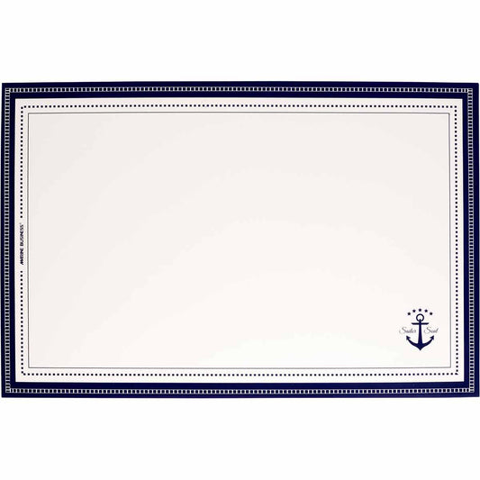 Anchor Cobalt Plastified Placemats - Set of 6
