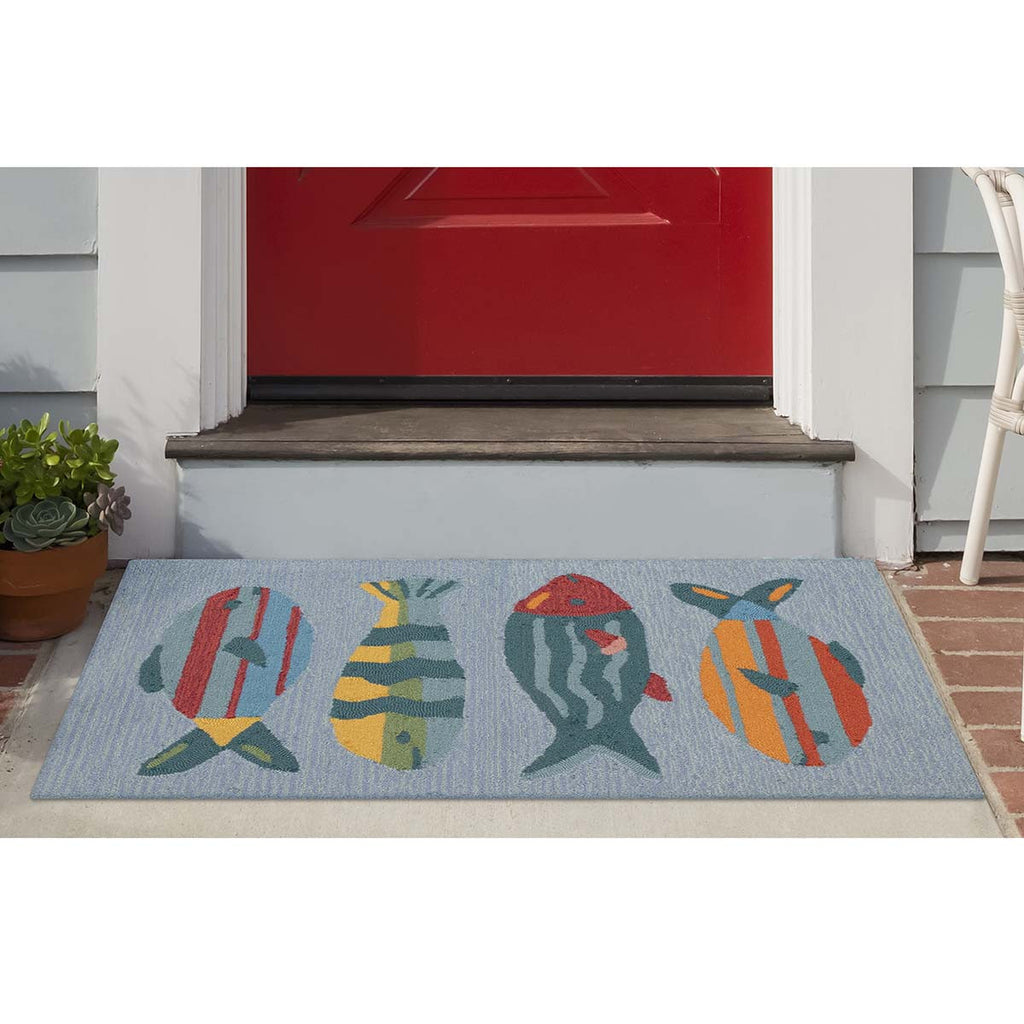 Which Way Fish Indoor/Outdoor Rug - 2 x 3 - OUT OF STOCK UNTIL 10/12/2026
