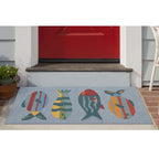 Which Way Fish Indoor/Outdoor Rug - 2 x 3 - OUT OF STOCK UNTIL 10/12/2026