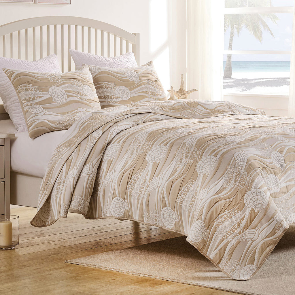 Ocean Drift Sand Quilt Bed Set - Full/Queen