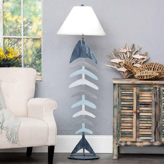 Blue Bonefish Floor Lamp