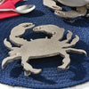 Silvery Crab Metal Trivets - Set of 2