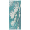 Coastline Curl Turquoise Indoor/Outdoor Rug - 2 x 5