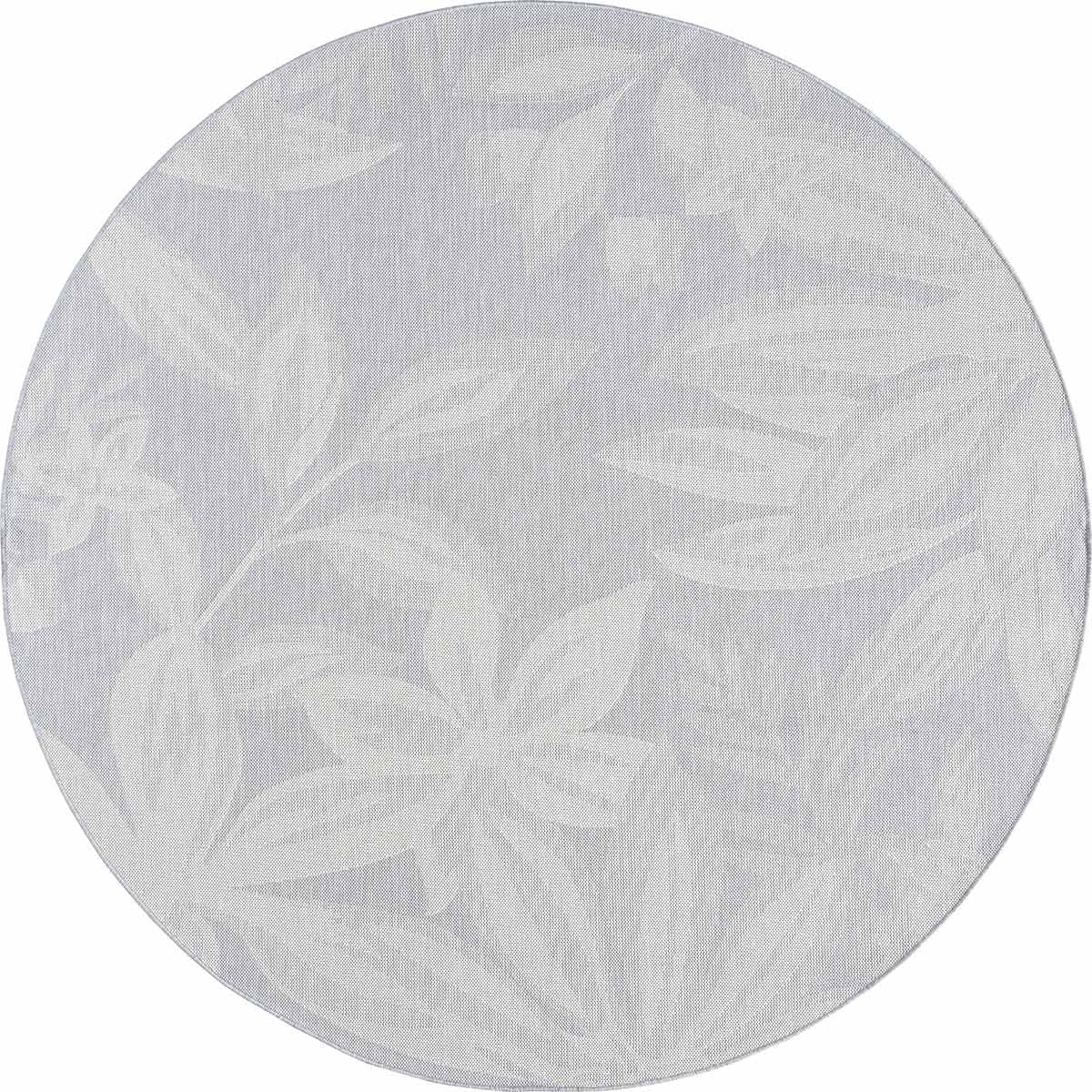 Fiji Flowers Gray Rug - 5 Ft. Round