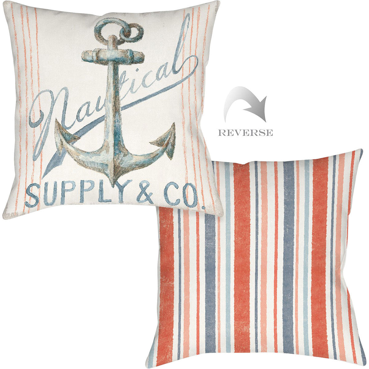 Nautical Anchor Outdoor Pillow