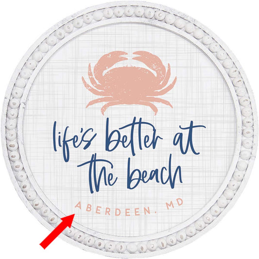 Better at the Beach Personalized Wall Art