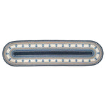 Blue Anchors Braided Rug - 2 x 8