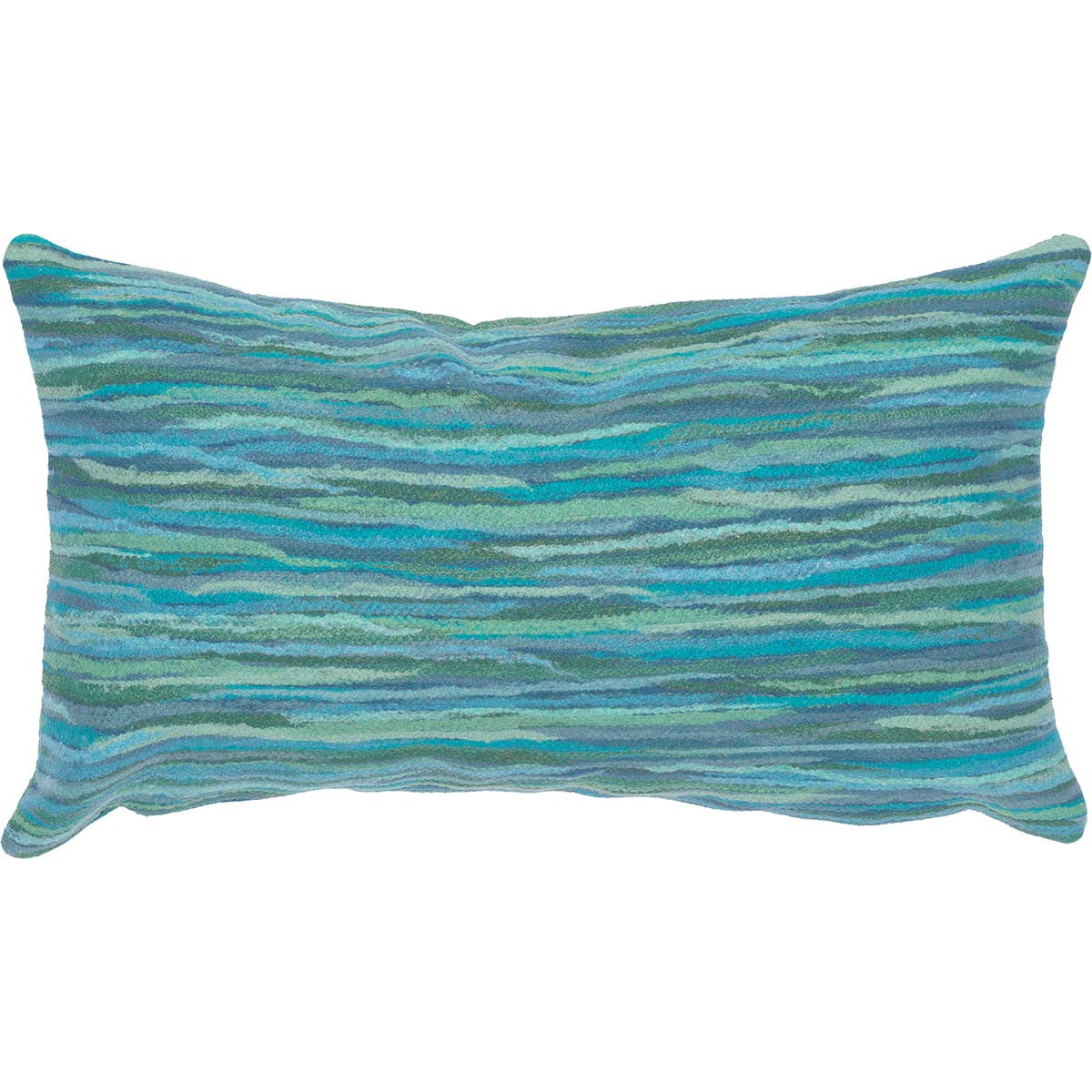 Ocean Stripes Oblong Accent Pillow - Aqua