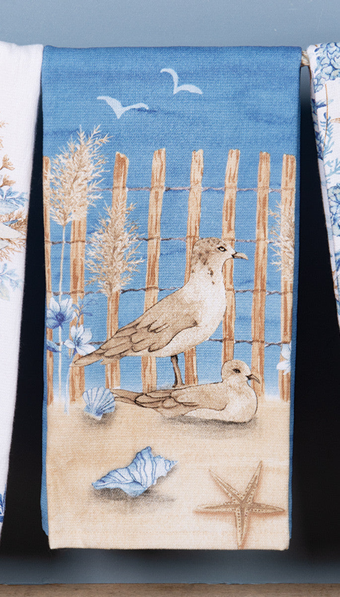 Seashore Birds Dual Purpose Terry Towel