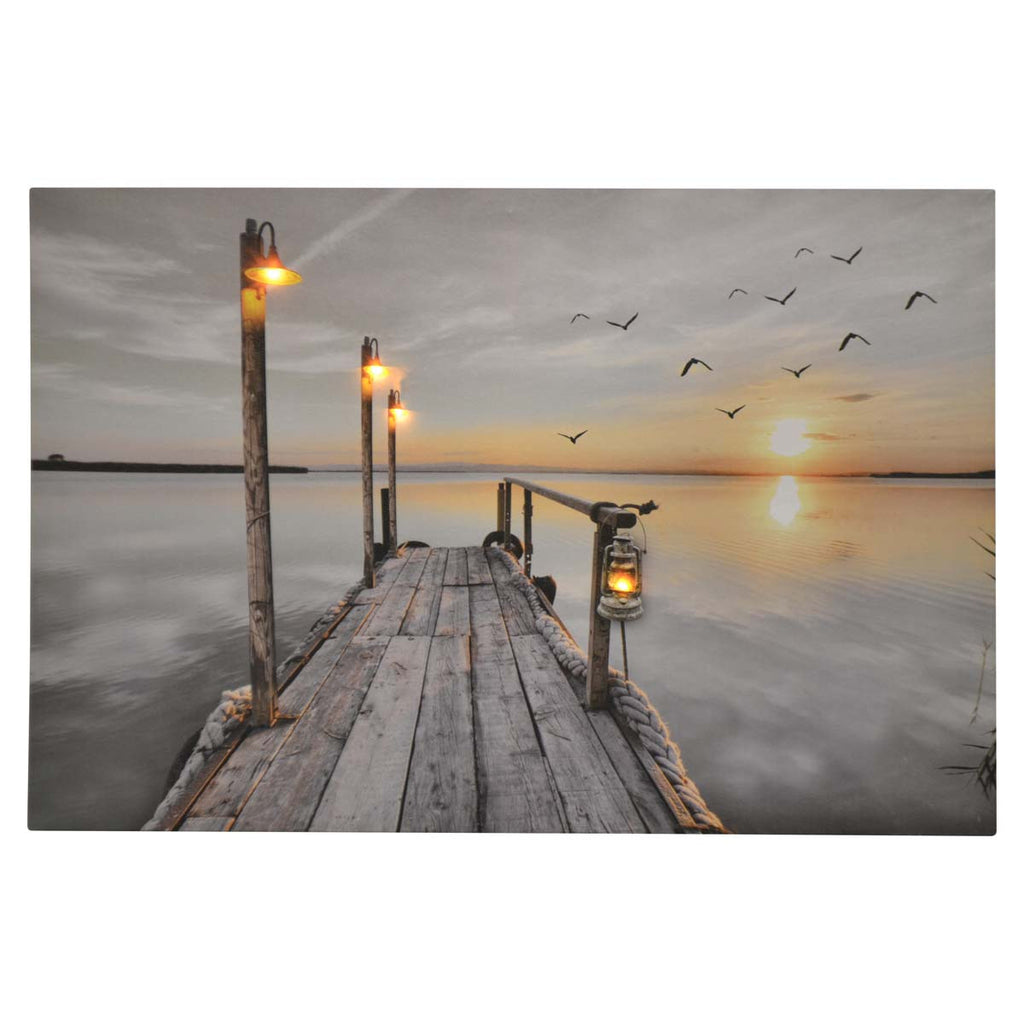 Sunset By The Sea Light Up Wall Art