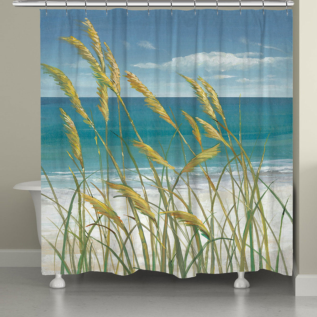 Windy Seagrass Shower Curtain