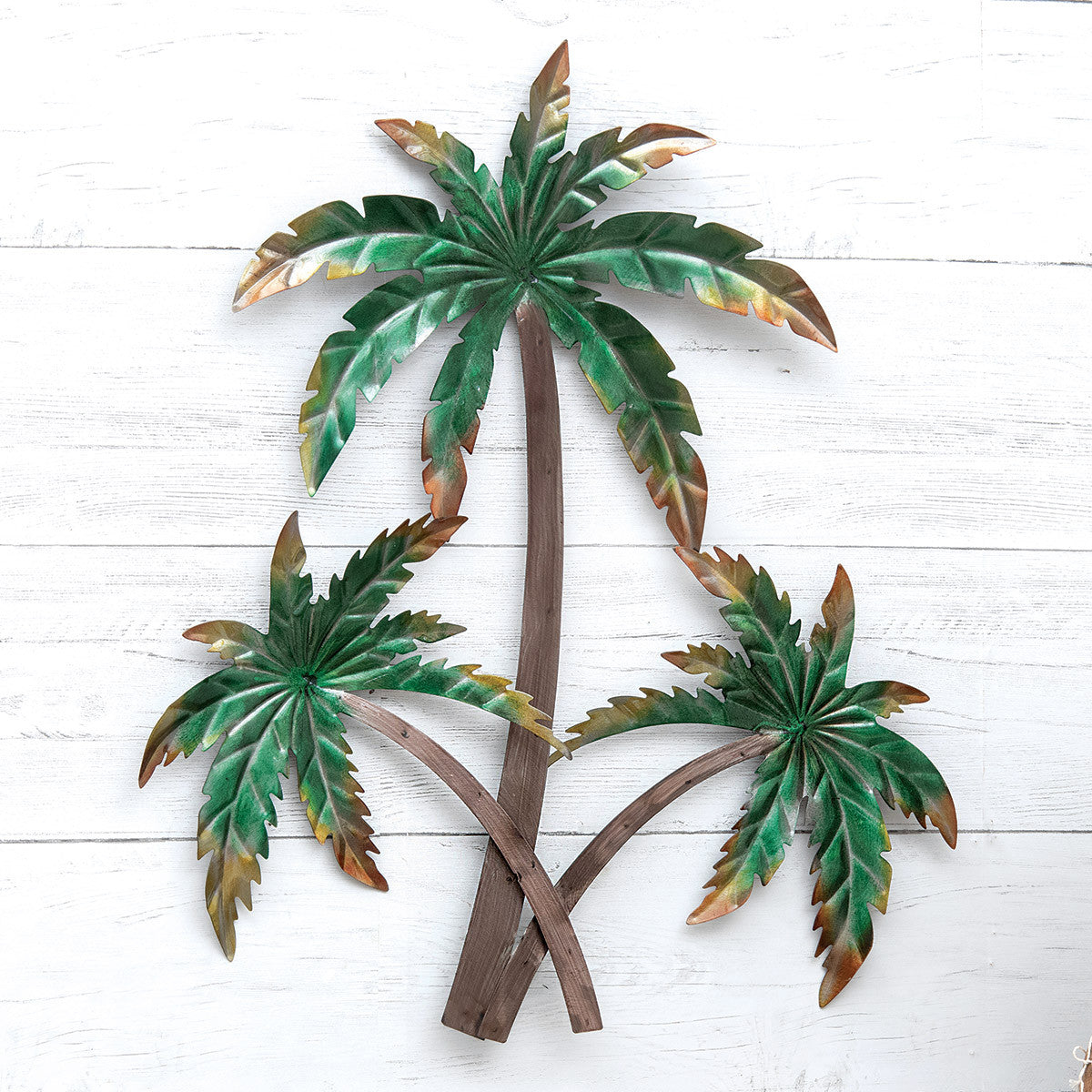 Golden Palms Metal Wall Art