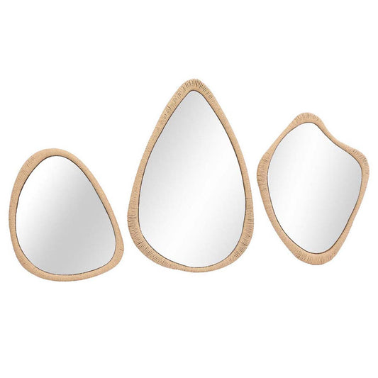 Wooden Frame Mirrors - Set of 3