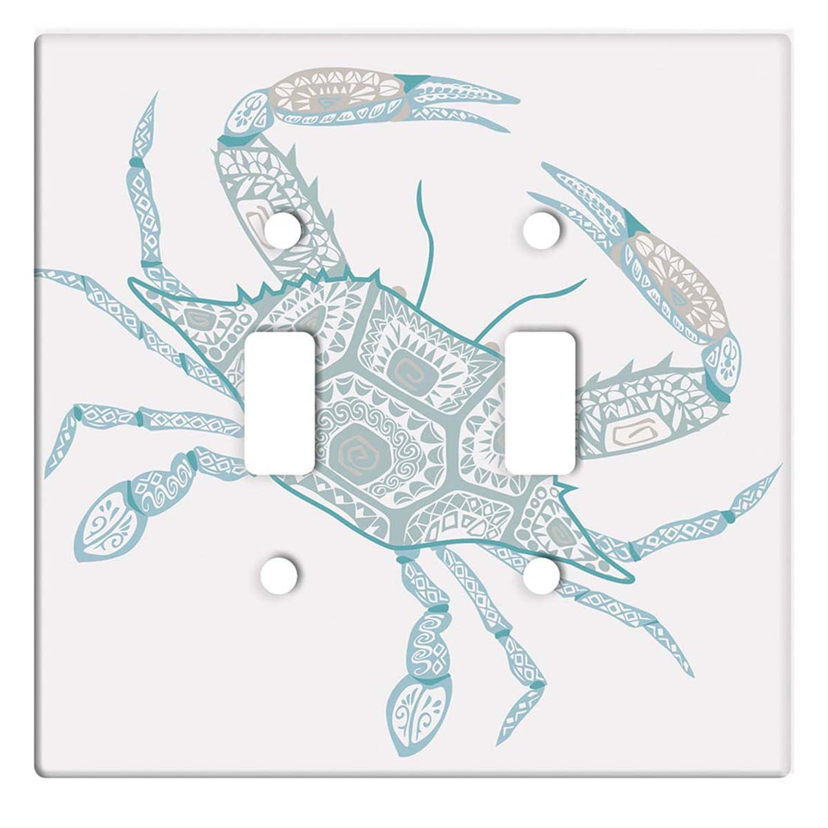 Indigenous Crab Art Double Switch Plate