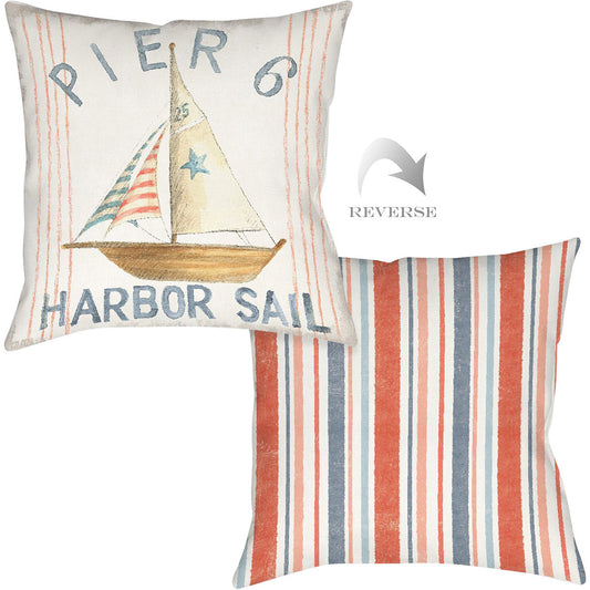 Harbor Sail Outdoor Pillow