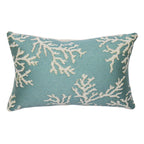 Coral Crossings Indoor/Outdoor Pillow - Turquoise