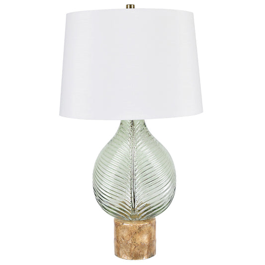 Sea Glass Leaf Table Lamp