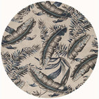 Feather Palm Rug - 8 Ft. Round