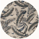 Feather Palm Rug - 8 Ft. Round