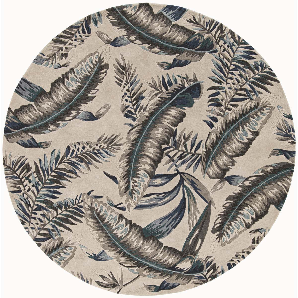 Feather Palm Rug - 8 Ft. Round