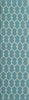 Baja Latticework Blue Rug - 2 x 8