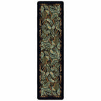Tropical Bounty Black & Green Rug - 2 x 8