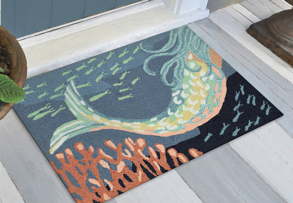 Mermaid Fantasy Indoor/Outdoor Rug - 20 x 30 - OUT OF STOCK UNTIL 09/09/2026