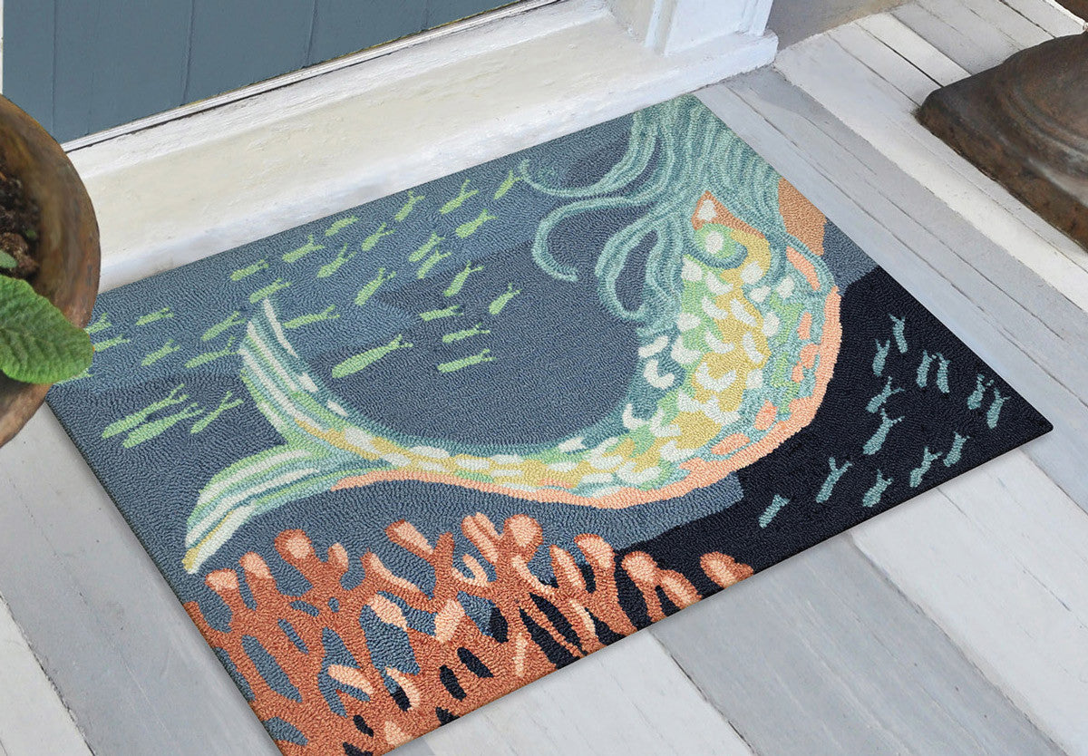 Mermaid Fantasy Indoor/Outdoor Rug - 20 x 30 - OUT OF STOCK UNTIL 09/09/2026