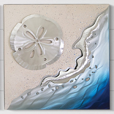 Caribbean Shore Sand Dollar Metal Wall Art - OVERSTOCK