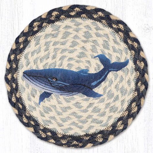 Happy Blue Whale Round Trivets - Set of 3
