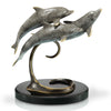 Dolphin Trio on Black Marble Base