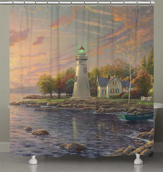 Thomas Kinkade Serenity Cove Shower Curtain