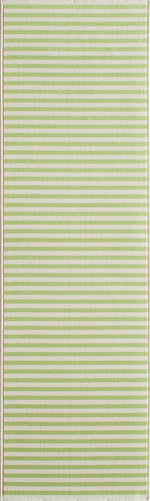 Baja Green Stripe Rug - 2 x 8