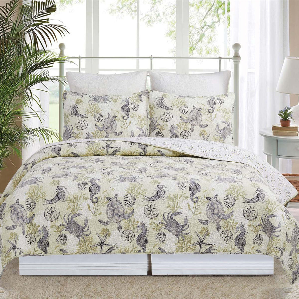 Oceans Deep Quilt Set - Twin