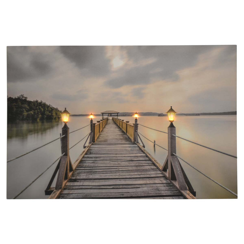Lakeside Dock Light Up Wall Art