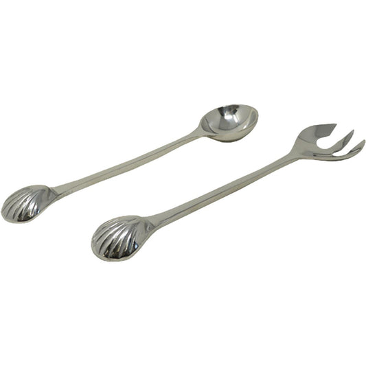 Pewter Seashell Serving Spoon Set