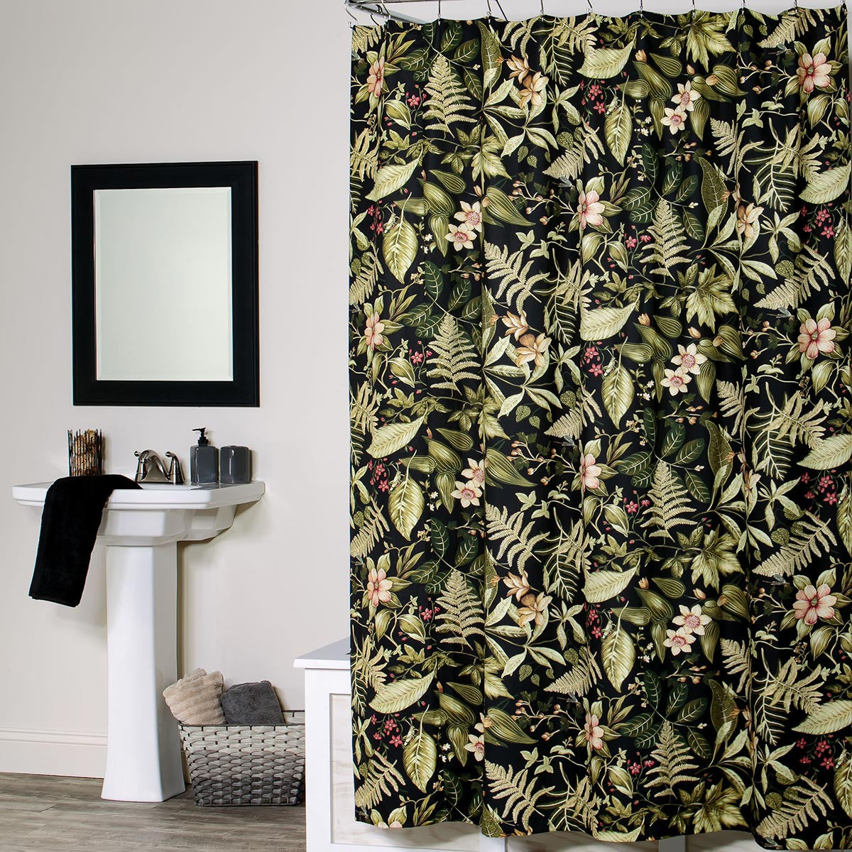 Tropical Noir Shower Curtain