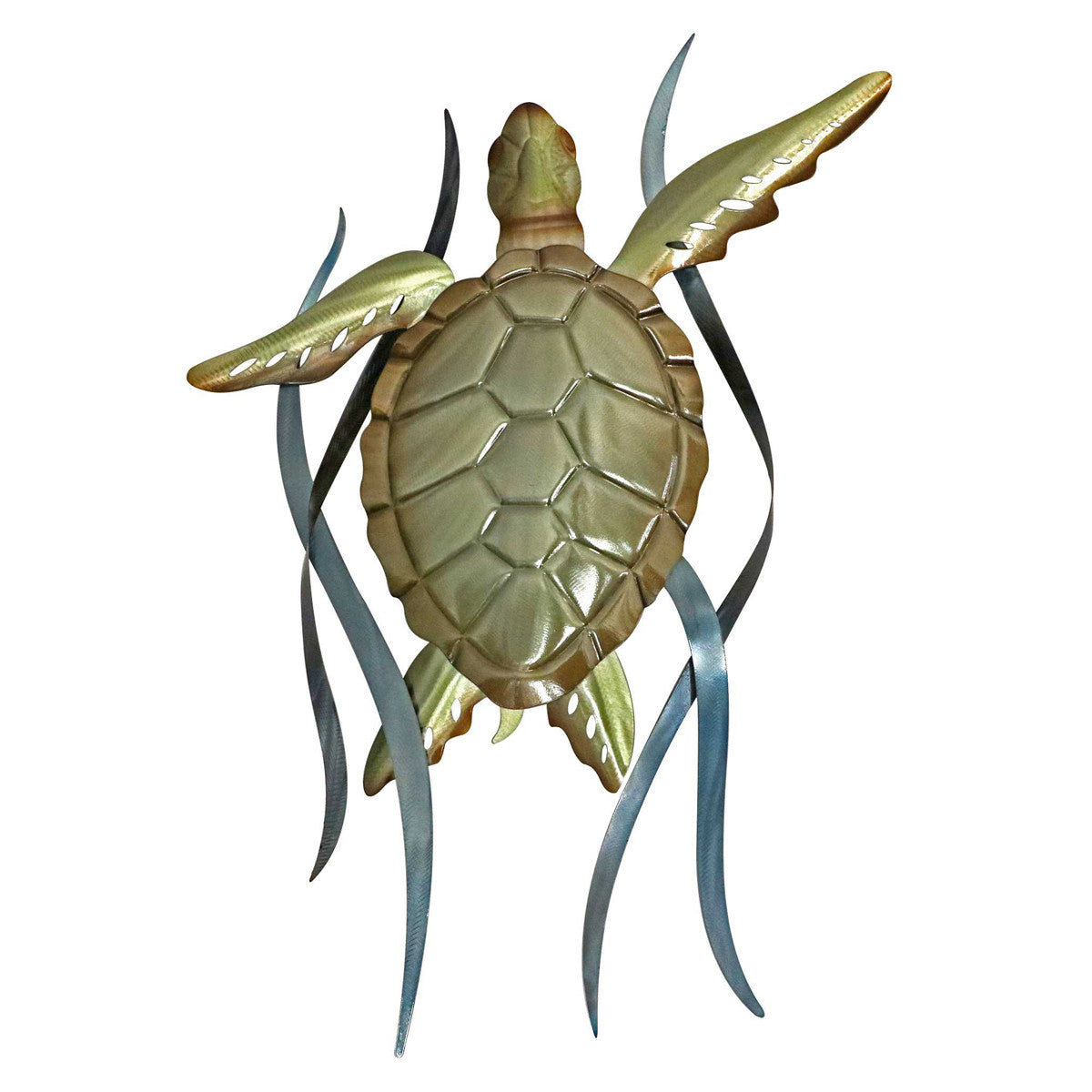 Turtle Amongst Seagrass Metal Wall Art