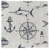 Nautical Navigator White Napkins - Set of 4 - OUT OF STOCK