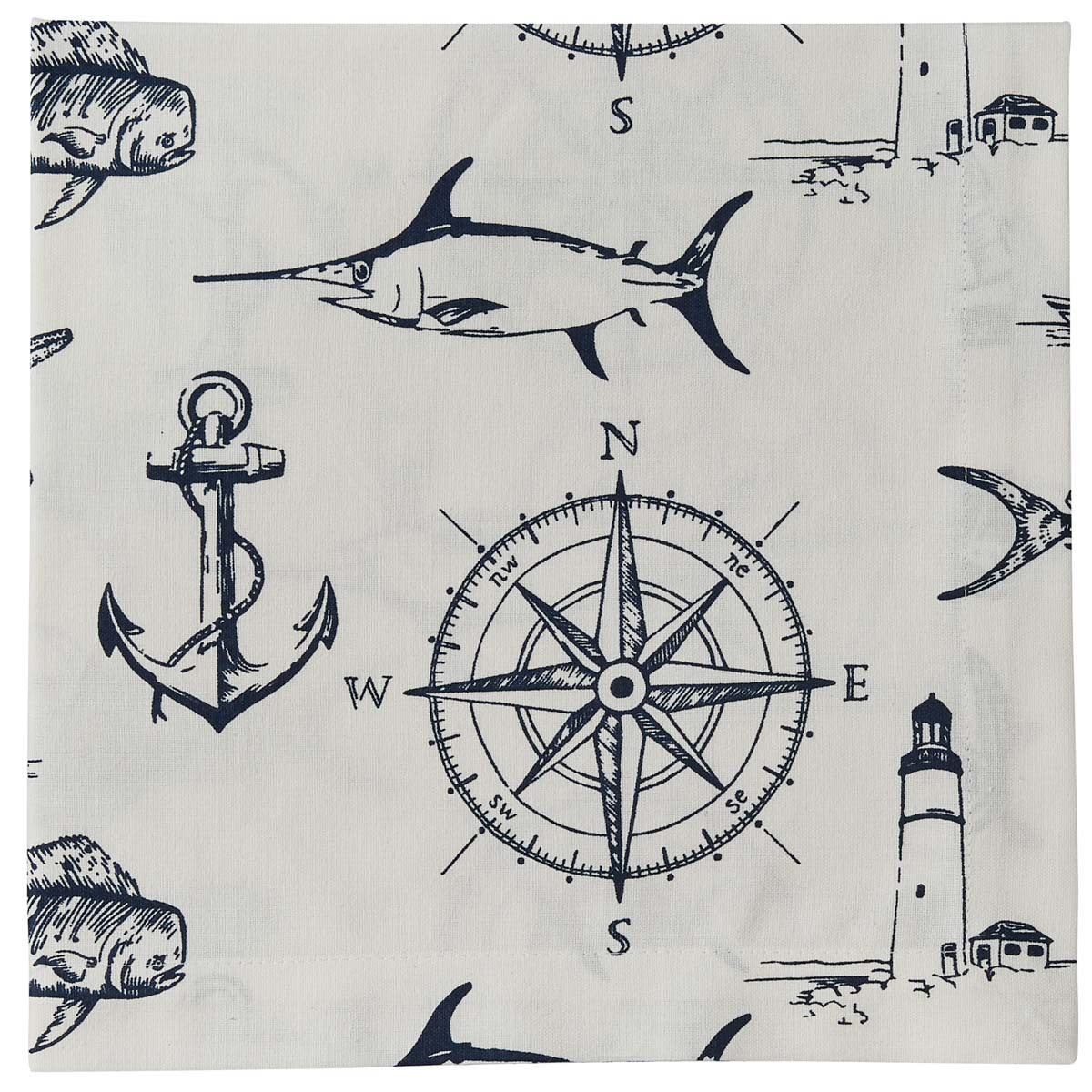 Nautical Navigator White Napkins - Set of 4 - OUT OF STOCK