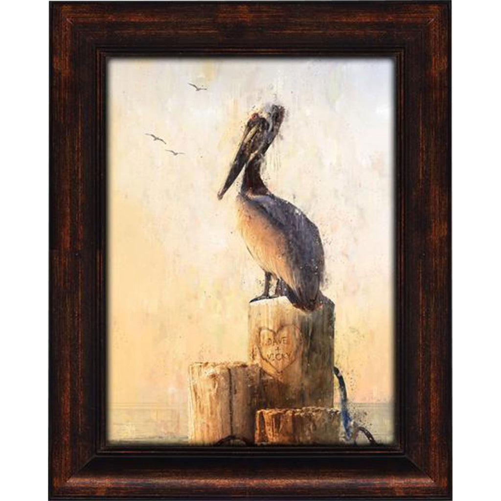 Pelican Perch Personalized Framed Canvas - Small