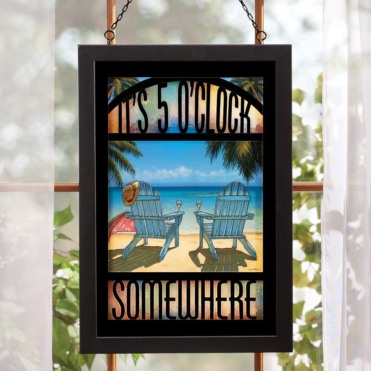5 O'clock Somewhere Stained Glass Art
