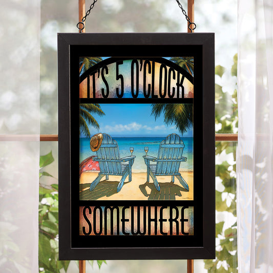 5 O'clock Somewhere Stained Glass Art