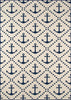 Anchors Away Ivory Indoor/Outdoor Rug - 7 x 10